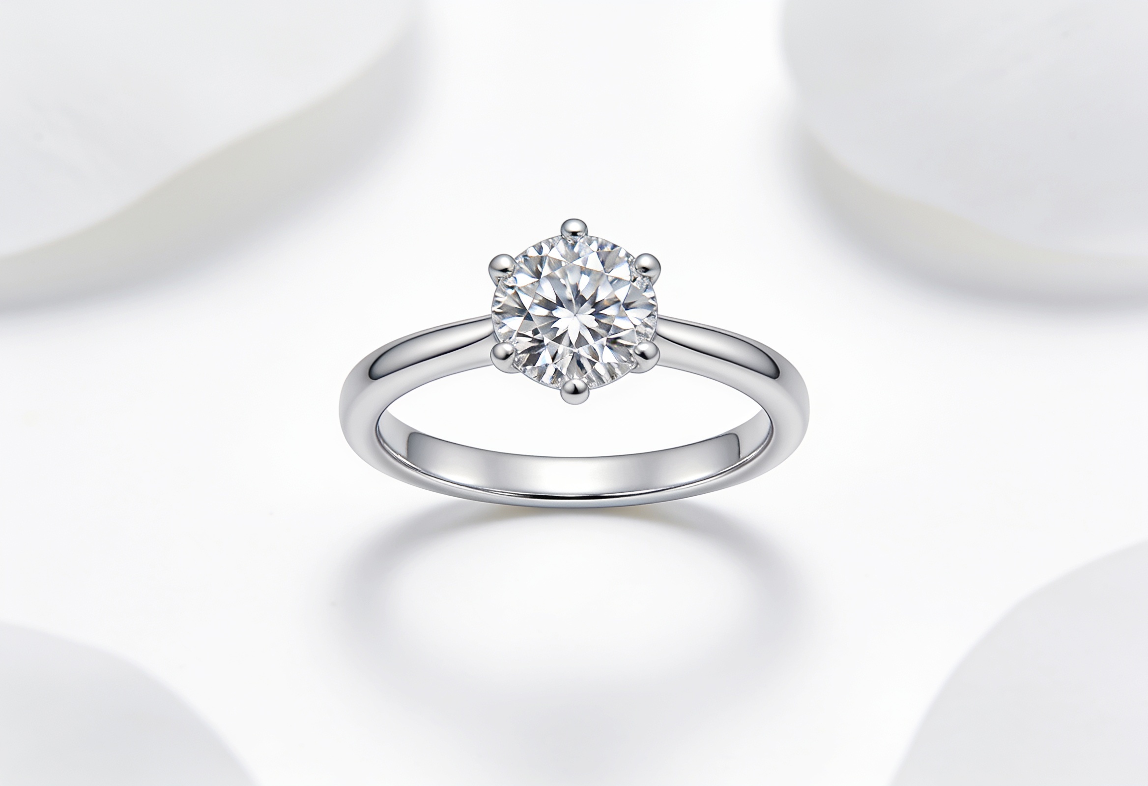 Certified lab grown diamond ring in a clean modern setting
