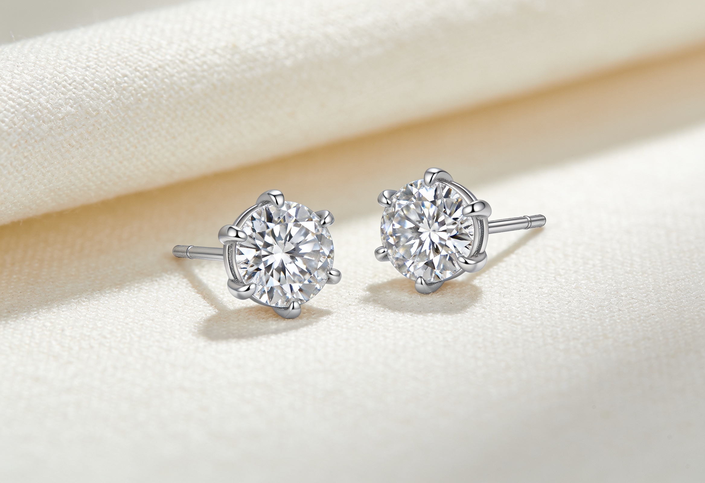 Lab Grown Diamond Earrings in Canada 1 Pair of lab grown diamond stud earrings in white gold