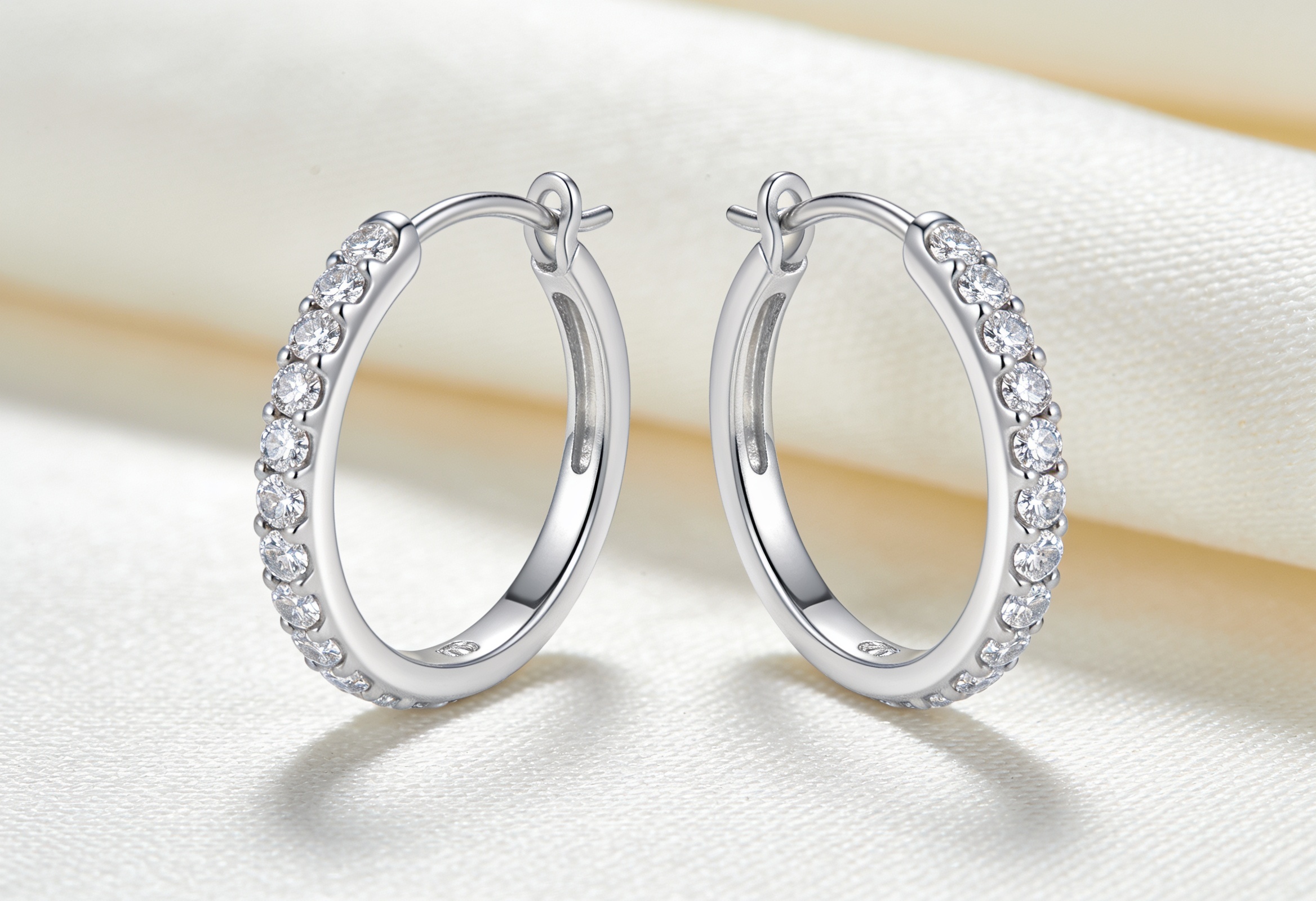 Lab Grown Diamond Earrings in Canada 4 Lab grown diamond hoop earrings in white gold