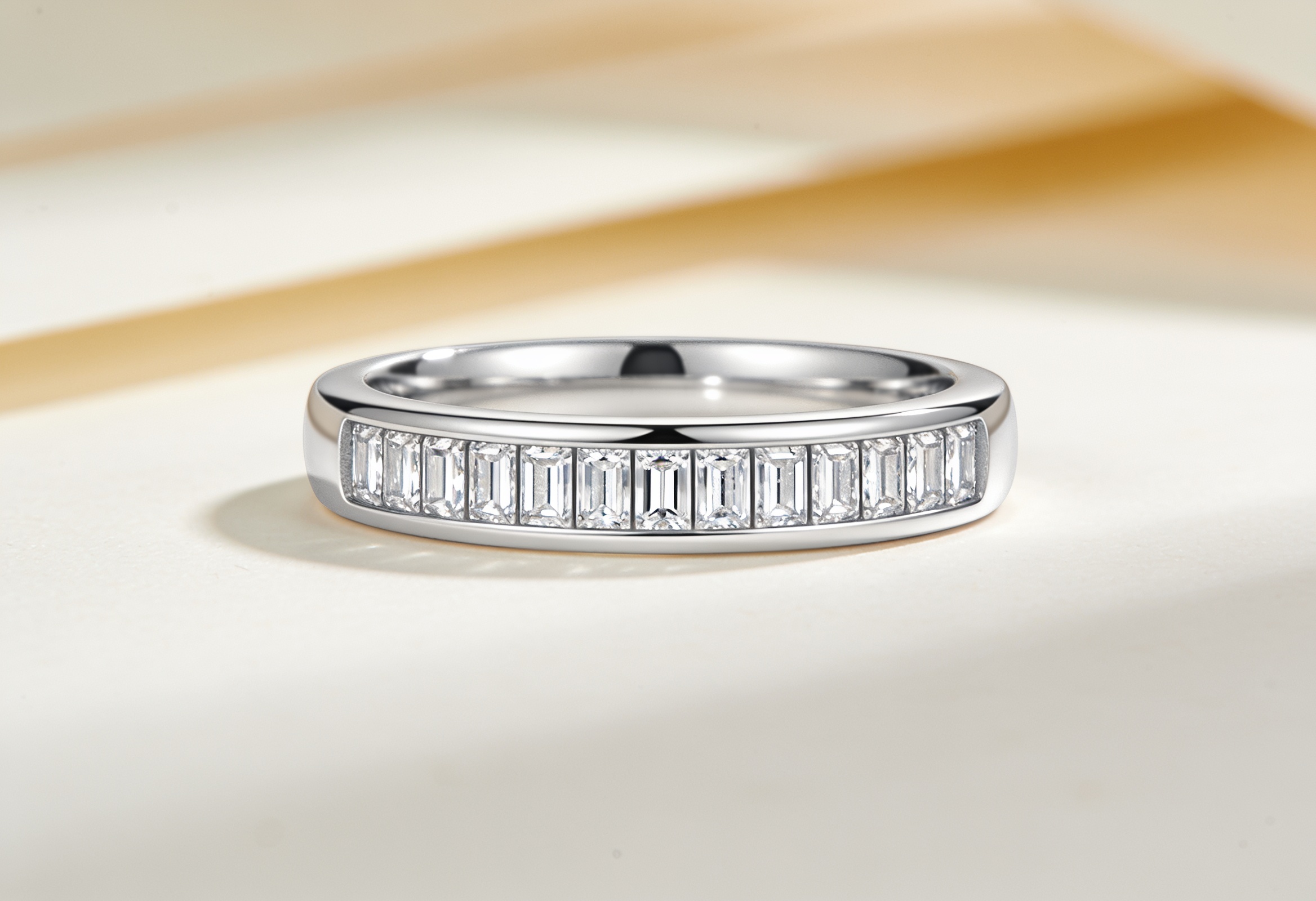 Lab Grown Diamond Eternity Rings Canada 5 Emerald cut eternity ring with channel-set lab grown diamonds