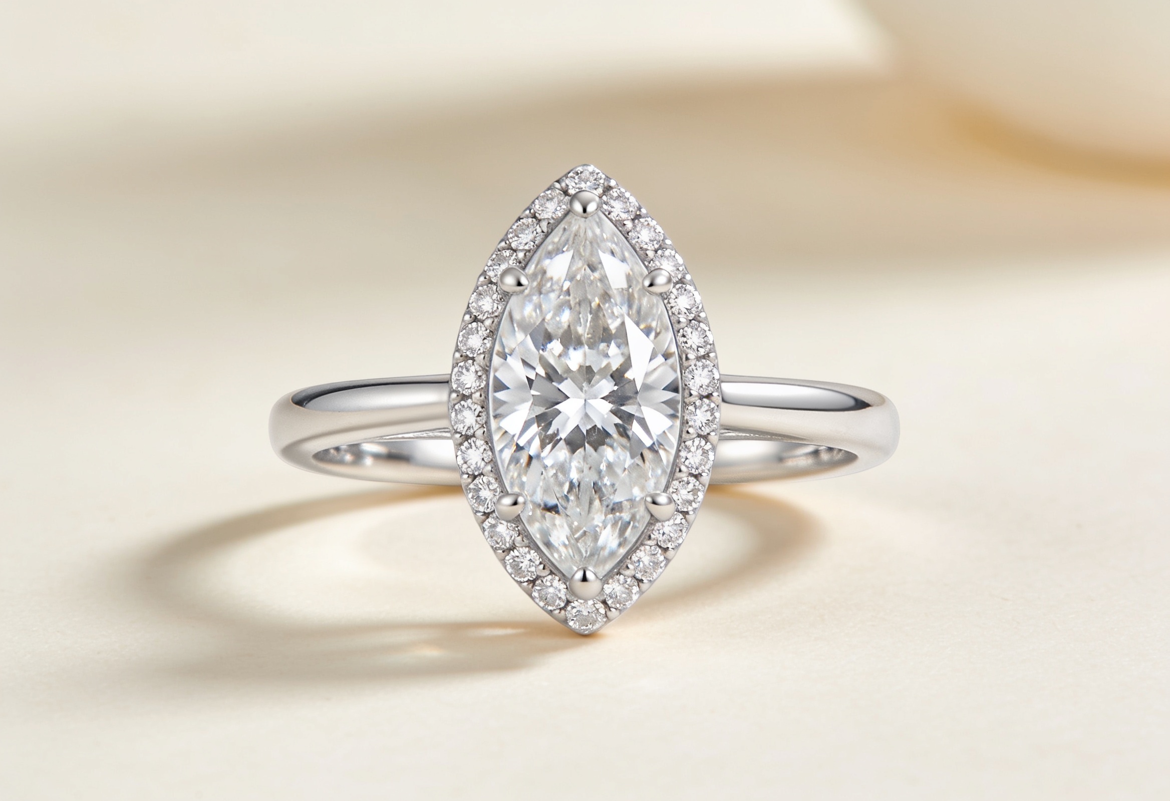 Marquise Engagement Rings Canada 4 Marquise cut lab grown diamond hidden halo engagement ring