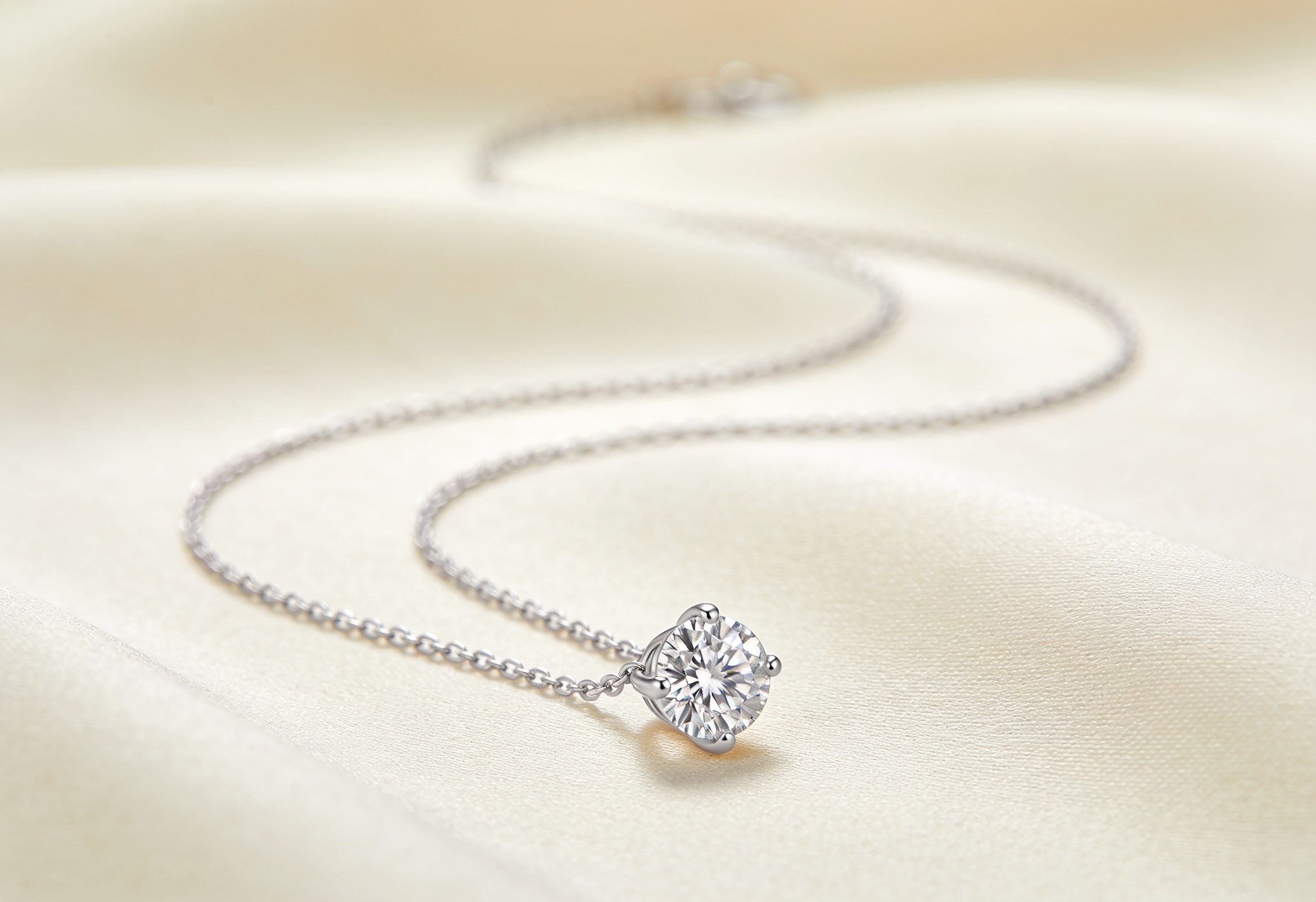 Lab Grown Diamond Necklaces in Canada 1 Lab grown diamond solitaire pendant necklace in white gold