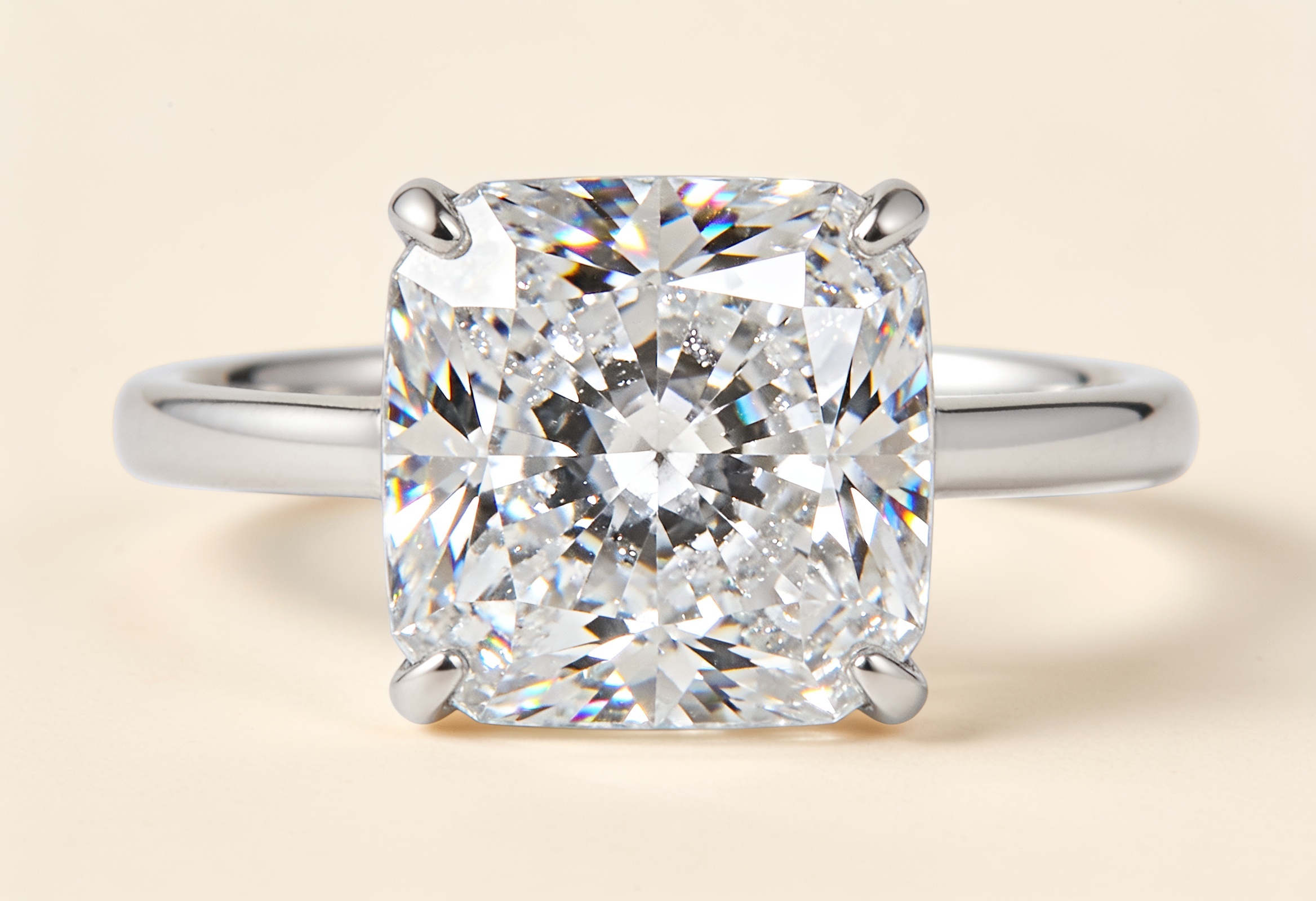 Radiant Cut Engagement Rings Canada 1 Radiant cut lab grown diamond solitaire engagement ring in white gold