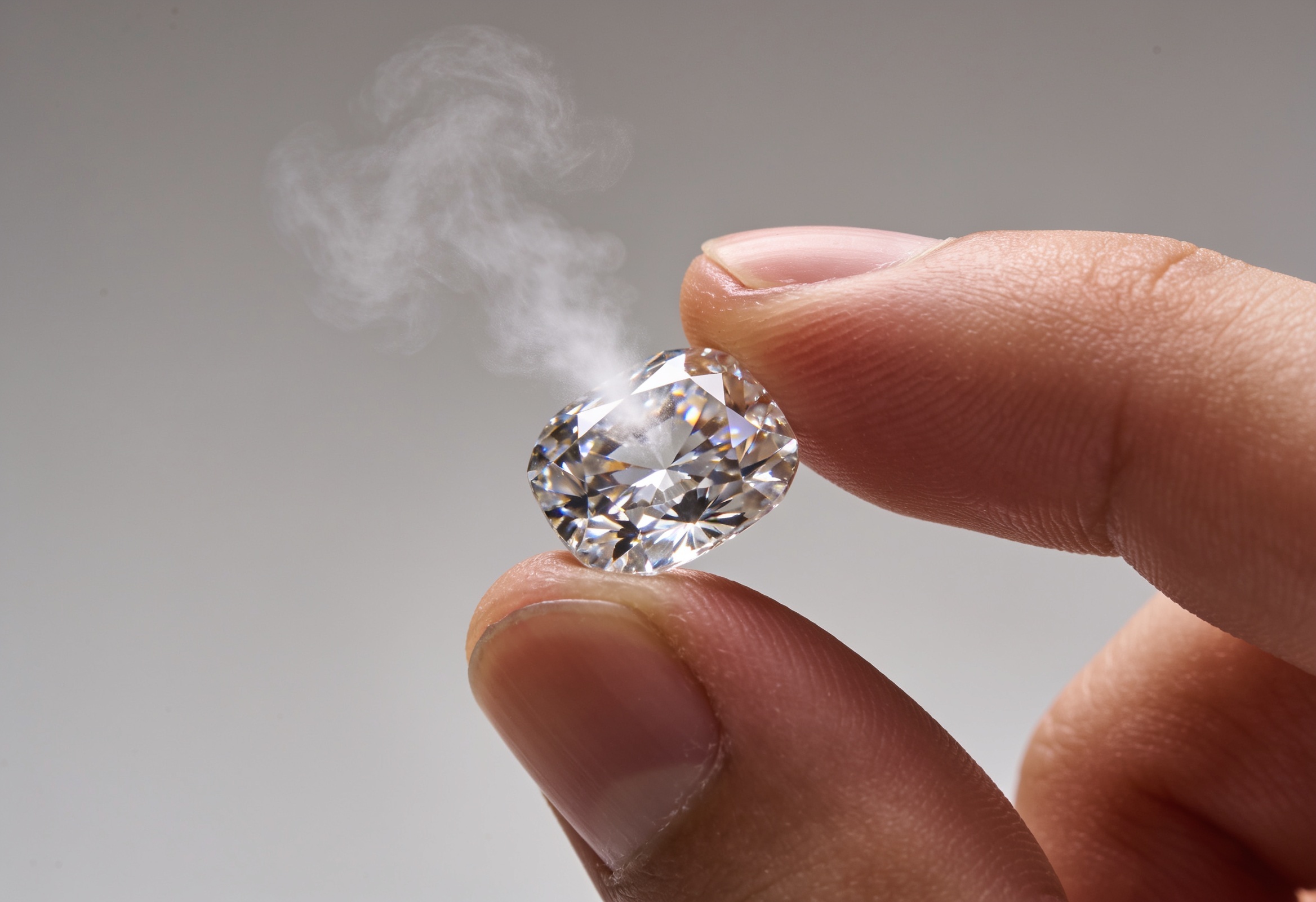 Fog test to tell if a diamond is real