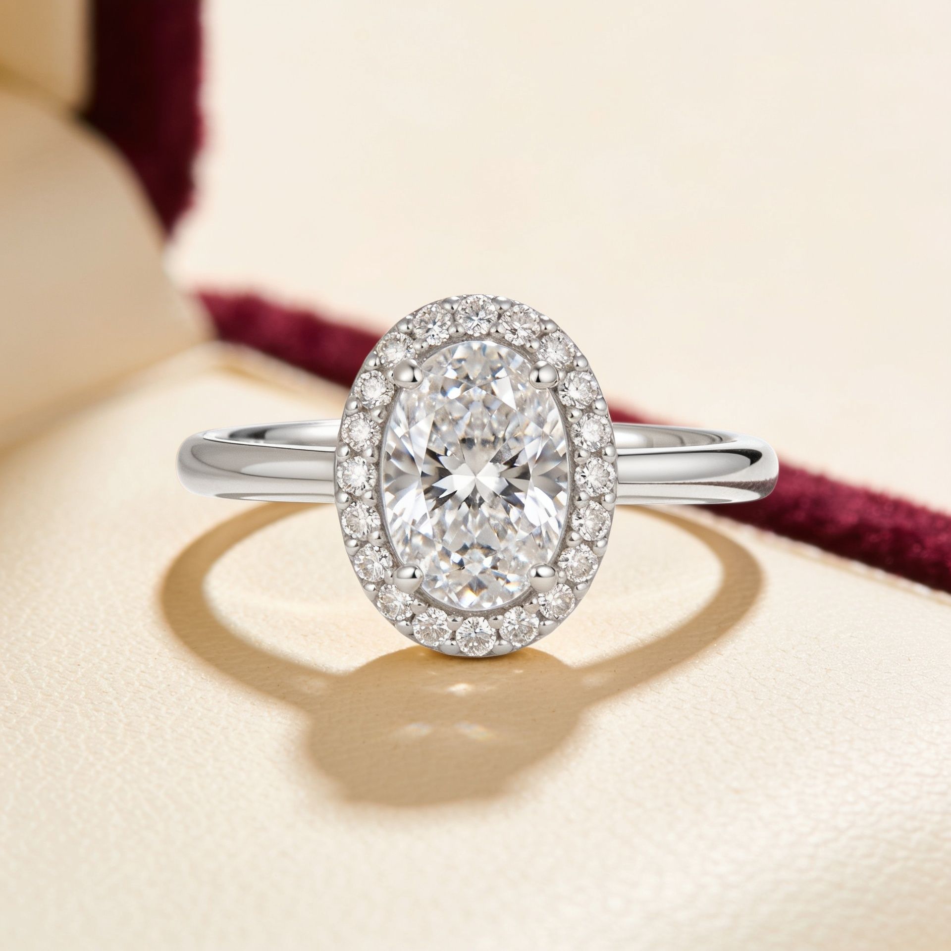 Oval Engagement Rings Canada 3 Oval halo ring