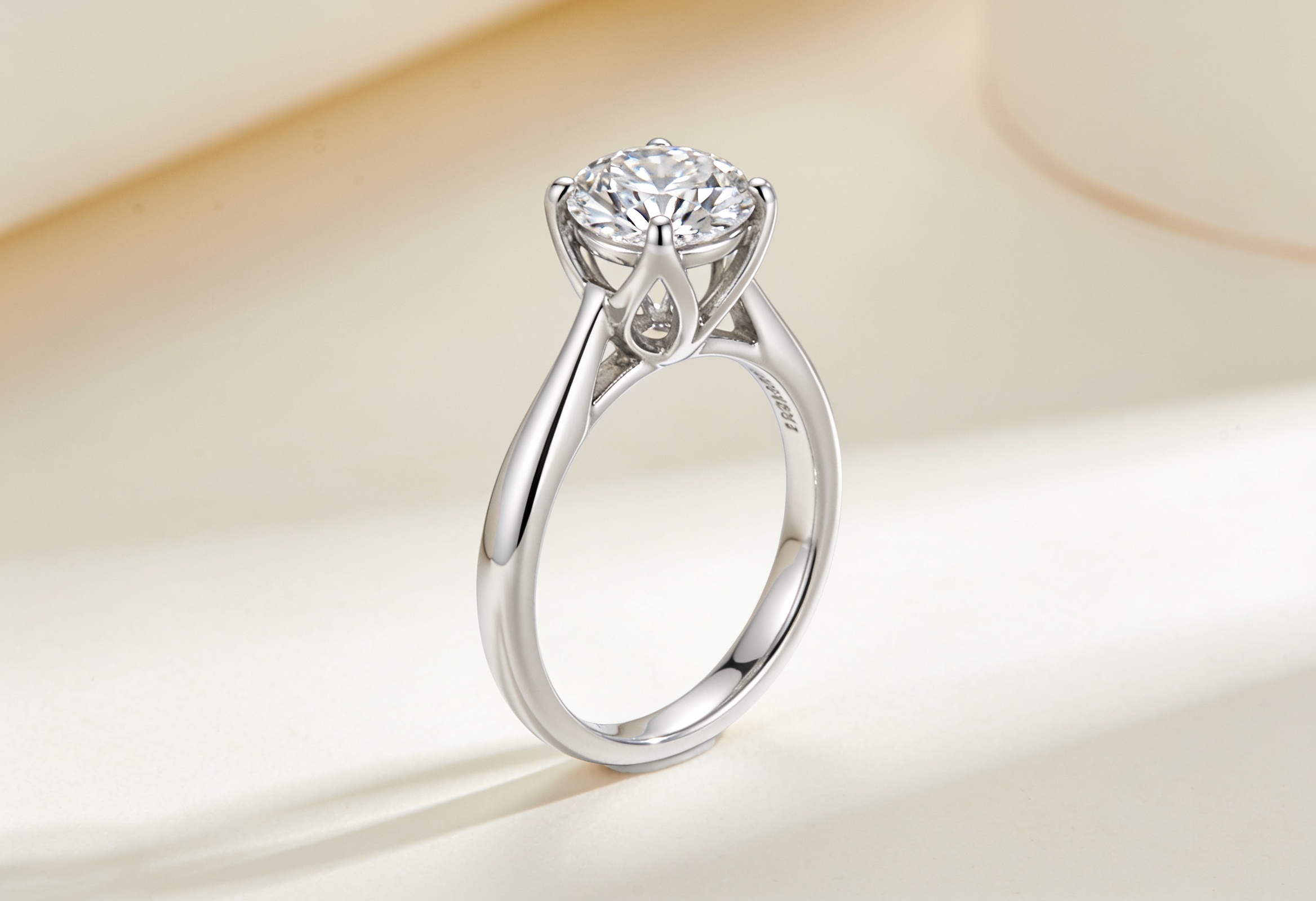 Solitaire Lab Grown Diamond Engagement Rings Canada 2 Solitaire lab grown diamond engagement ring in a cathedral setting