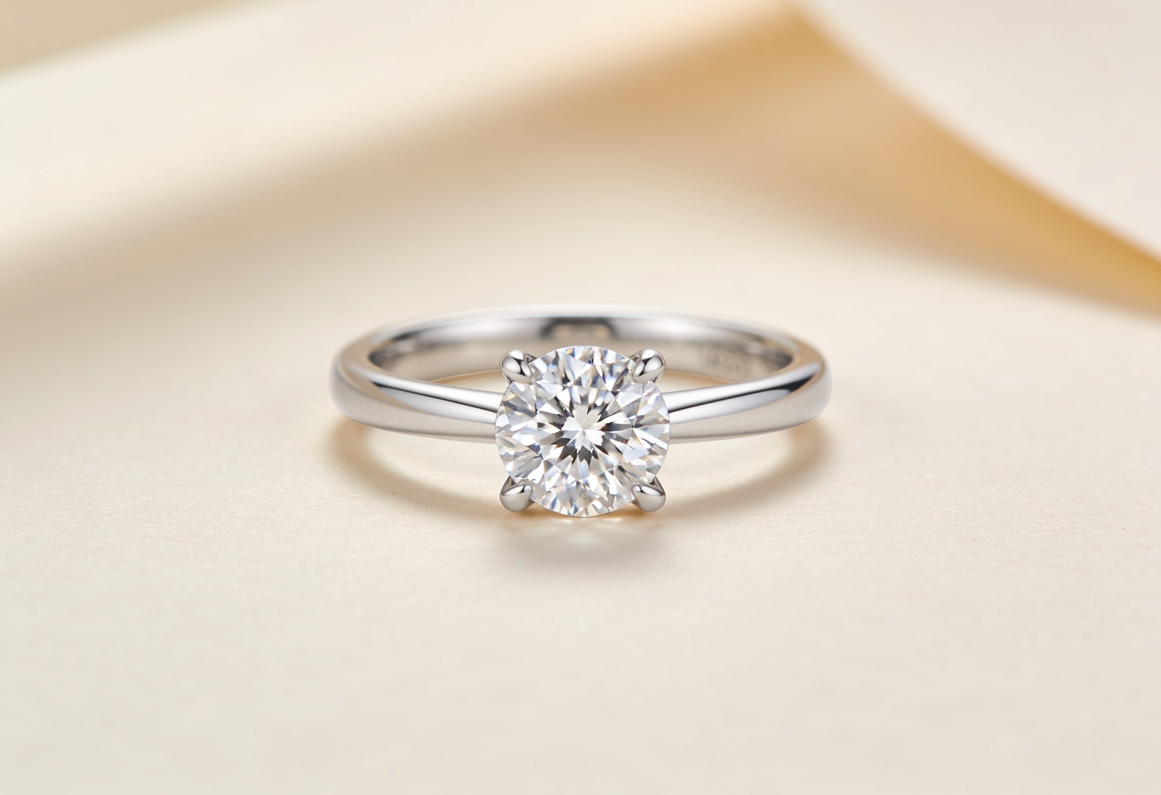 Solitaire Lab Grown Diamond Engagement Rings Canada 1 Solitaire lab grown diamond engagement ring with a round diamond in white gold