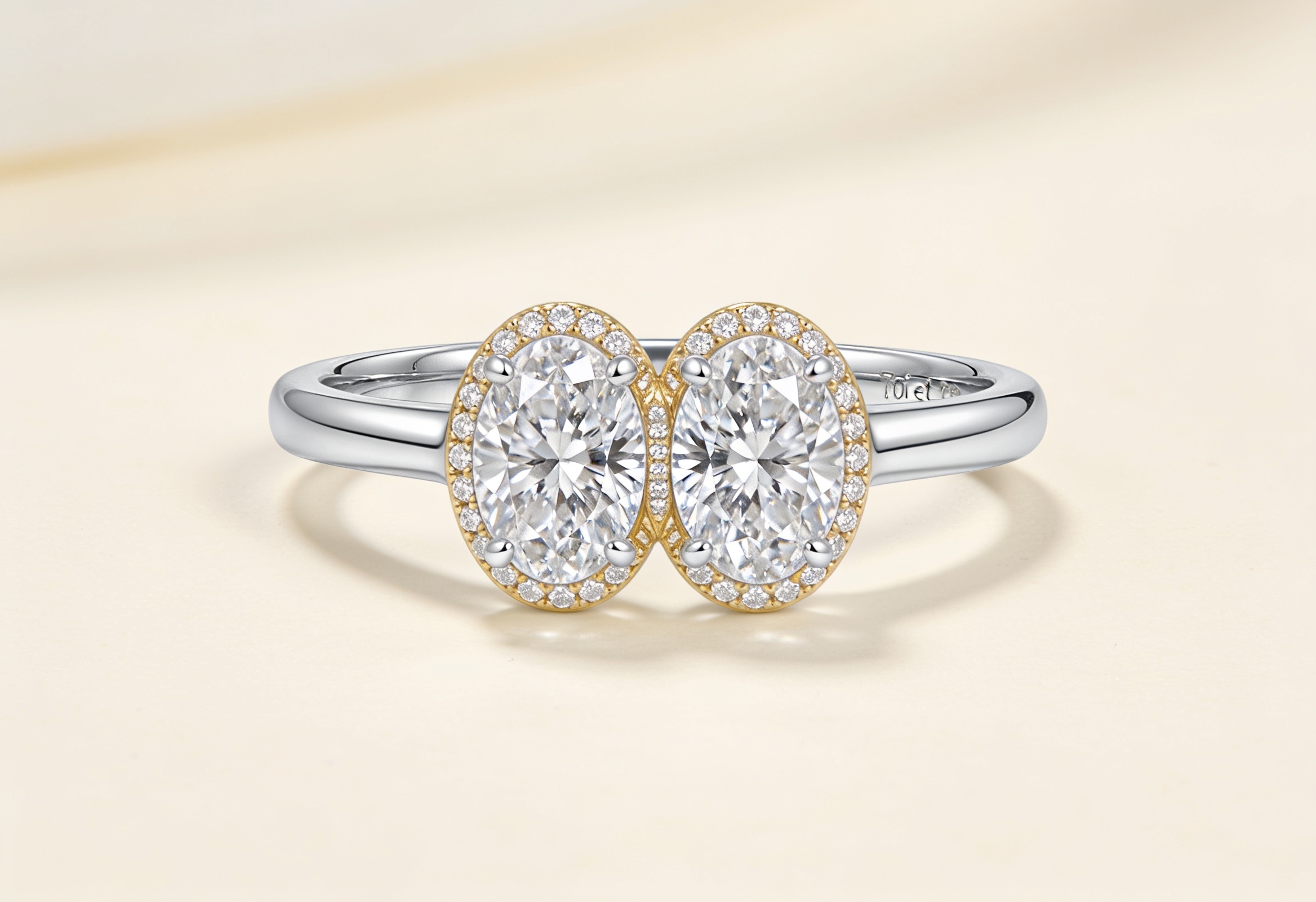 Toi et Moi Lab Grown Diamond Rings Canada 3 Toi et moi ring with two matching oval lab grown diamonds