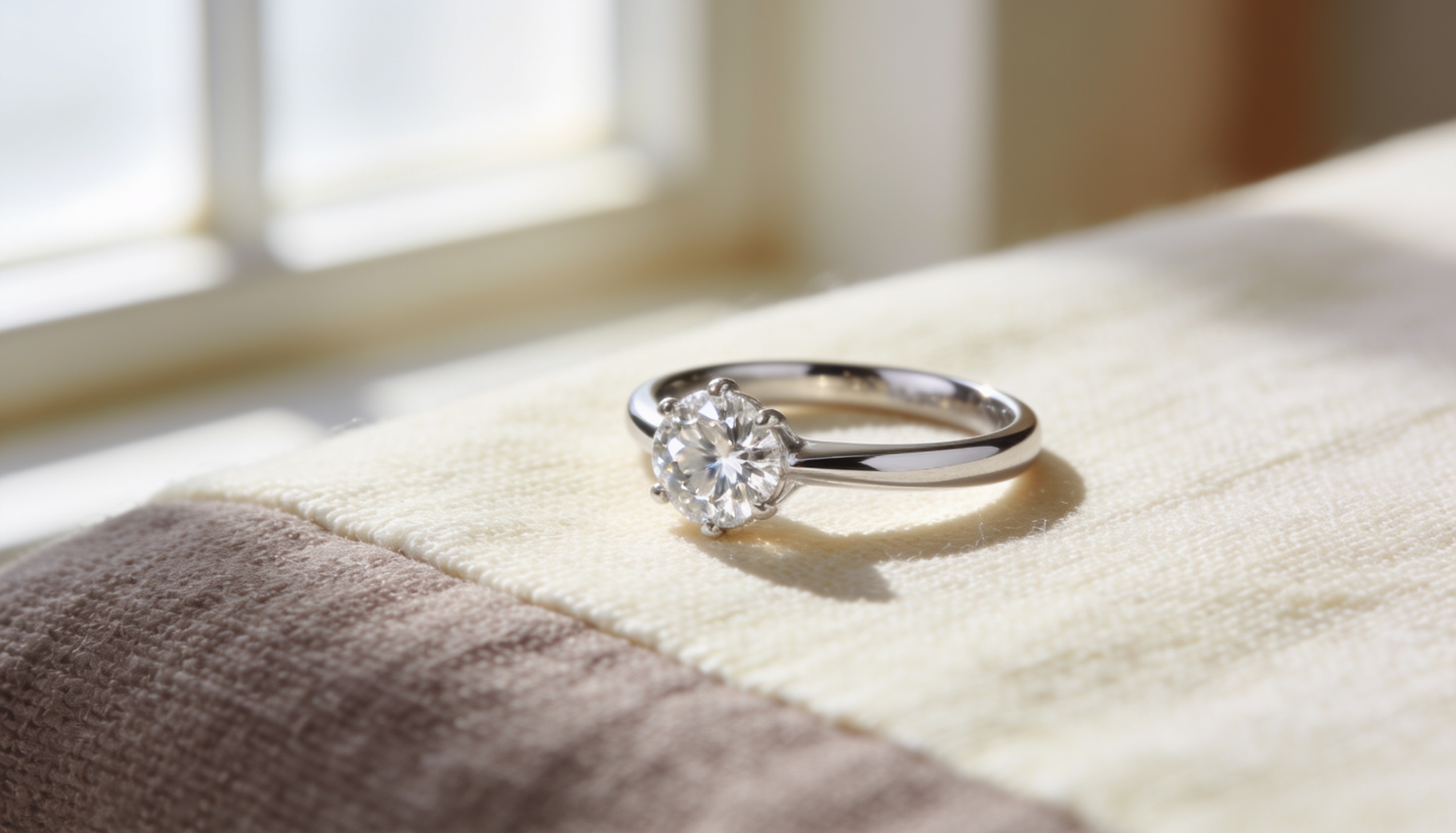 1 carat round lab grown diamond solitaire engagement ring in white gold