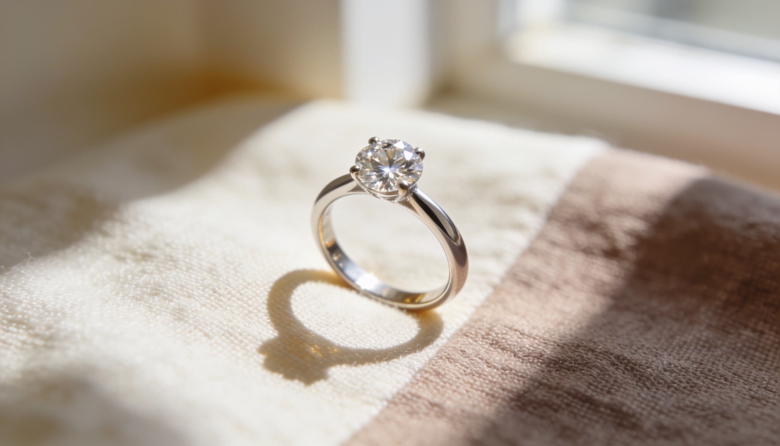 2 carat round lab grown diamond solitaire engagement ring in white gold